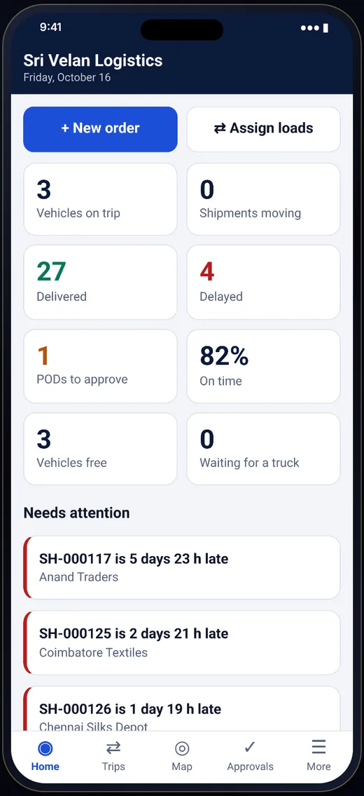 Fleey Owner screen