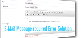 E-Mail Message required Error Solution – Opencart
