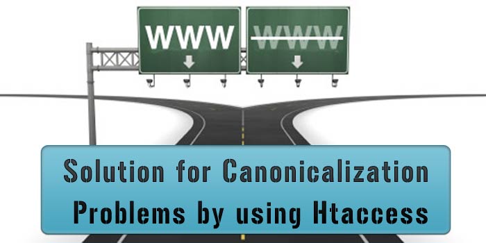 Solution for Canonicalization Problems by using Htaccess