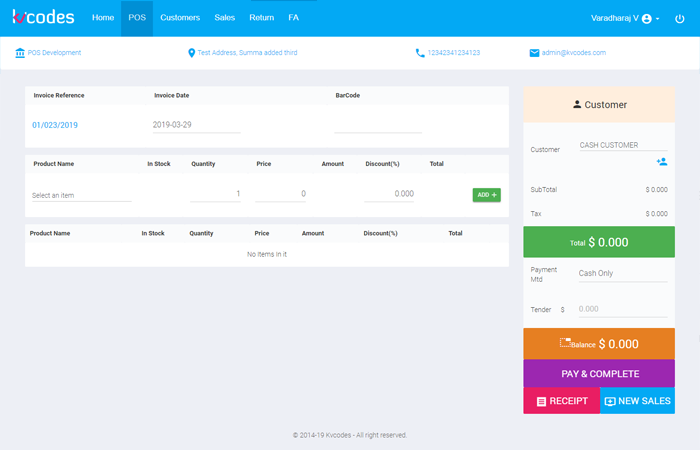 FrontAccounting POS Module – A Standalone Product